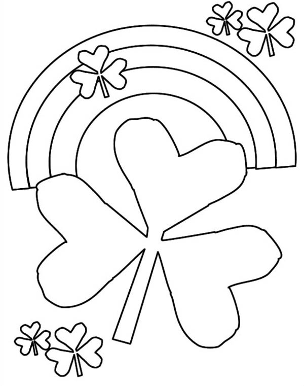 Nature, : Rainbow of Nature Coloring Page