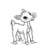 Rudolph, Rudolph The Reindeer Has Glowing Red Nosed Coloring Page: Rudolph the Reindeer Has Glowing Red Nosed Coloring Page