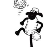 Shaun the Sheep, Shaun The Sheep Juggling A Football Coloring Page: Shaun the Sheep Juggling a Football Coloring Page