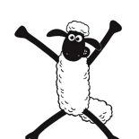 Shaun the Sheep, Shaun The Sheep Rise His Two Hand Coloring Page: Shaun the Sheep Rise His Two Hand Coloring Page