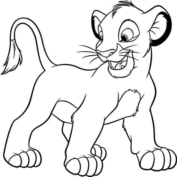 Lion, : Simba from the Lion King Coloring Page