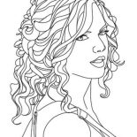 Taylor Swift, Taylor Swift Image Coloring Page: Taylor Swift Image Coloring Page