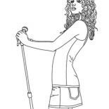 Taylor Swift, Taylor Swift Wearing Casual Outfit Coloring Page: Taylor Swift Wearing Casual Outfit Coloring Page