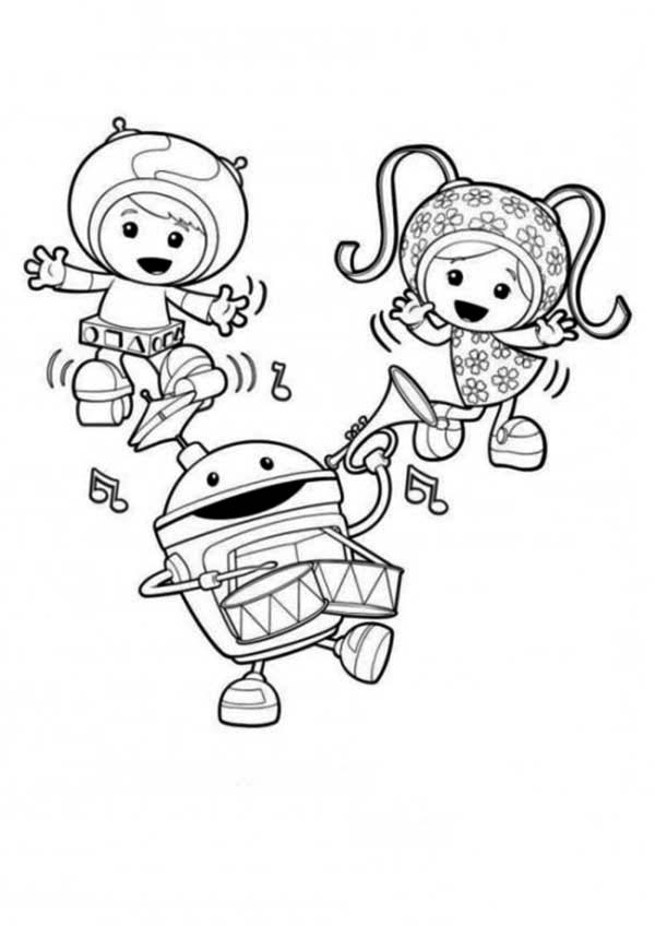 Team Umizoomi, : Team Umizoomi is Having Fun Together Coloring Page