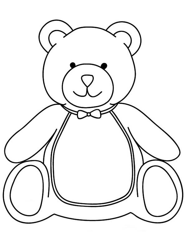 Teddy Bear, : Teddy Bear Want to Have Breakfast Coloring Page