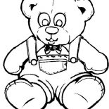 Teddy Bear, Teddy Bear Wearing Jeans Coloring Page: Teddy Bear Wearing Jeans Coloring Page