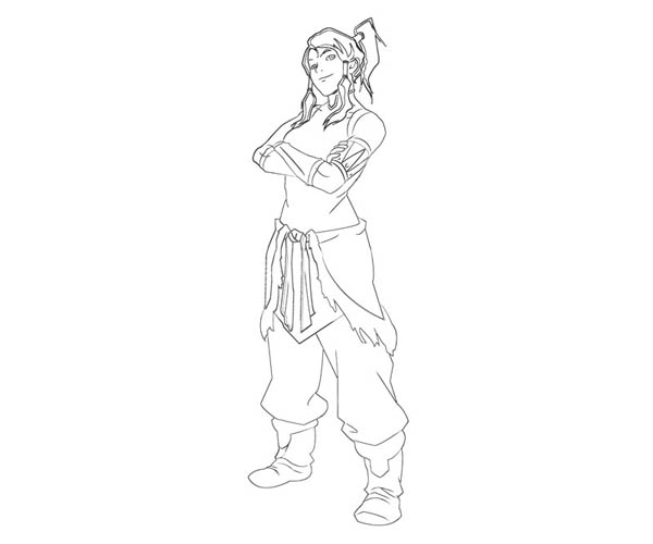 The Legend of Korra, : The Confident Korra Coloring Page