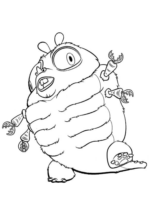 Monsters vs Aliens, : The Hhideous Insectosaurus in Monster vs Aliens Coloring Page