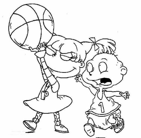 Rugrats, : Tommy Want His Ball Angelica Took it in Rugrats Coloring Page