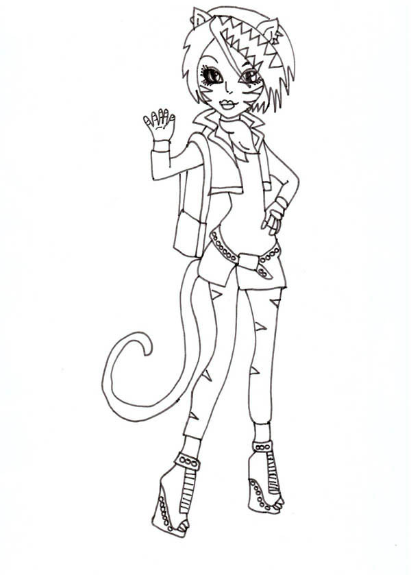 Monster High, : Toralei from Monster High Coloring Page