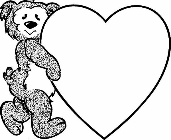 Teddy Bear, : We Love Teddy Bear Coloring Page