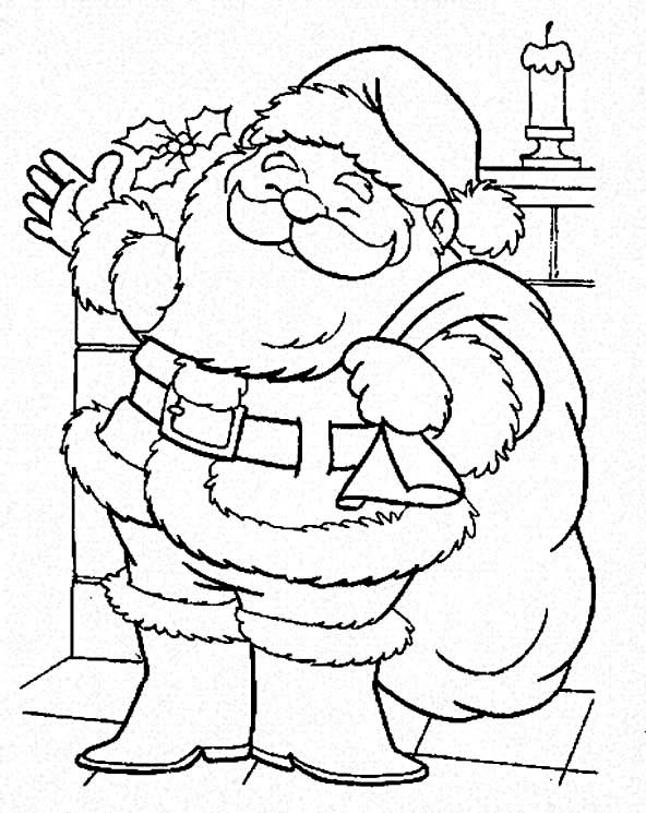 Christmas, : Santa Claus is Coming to Town on Christmas Coloring Page