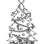 Christmas Trees, Beautifully Decorated Christmas Trees Coloring Pages: Beautifully Decorated Christmas Trees Coloring Pages