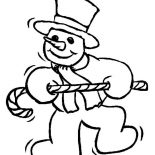 Winter, Mr Snowman Dancing On Winter Season Party Coloring Page: Mr Snowman Dancing on Winter Season Party Coloring Page