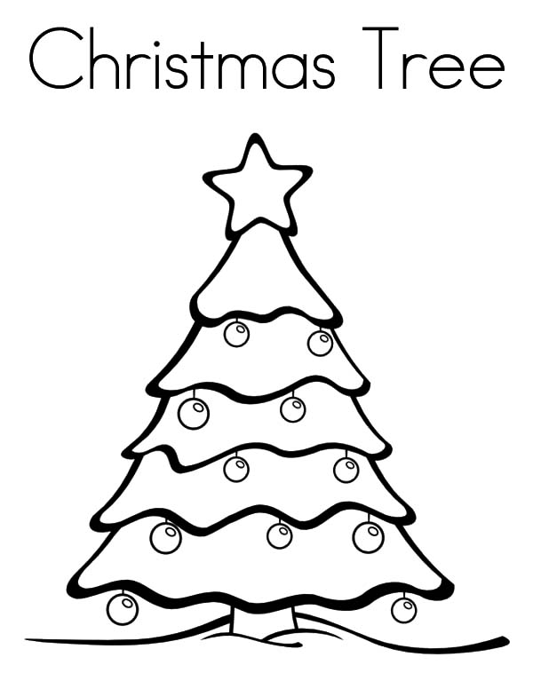 Christmas Trees, : Picture of Christmas Trees Coloring Pages