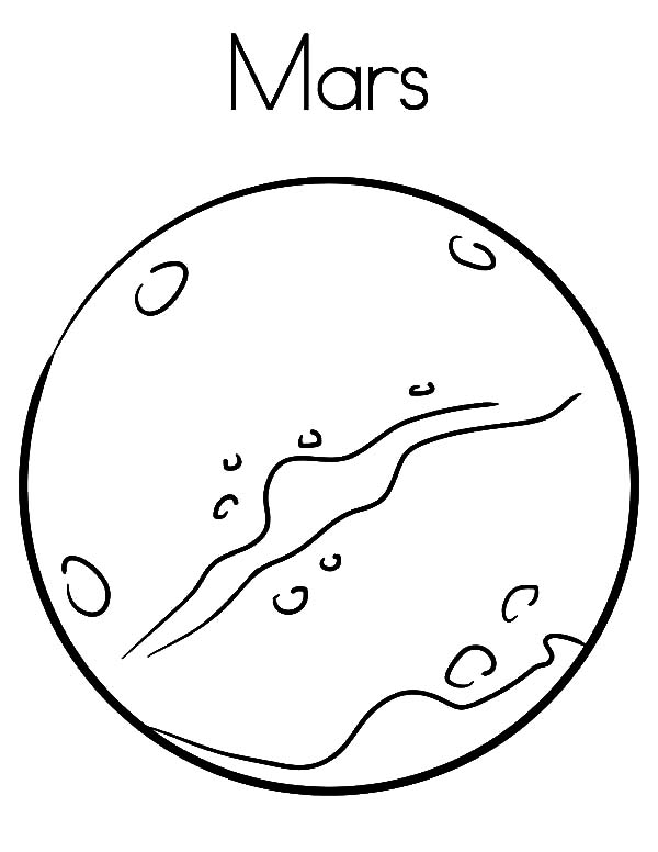 Mars, : Exploration of Planet Mars Coloring Pages