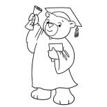 Graduation, Graduation Bear Show His Diploma Coloring Pages: Graduation Bear Show His Diploma Coloring Pages