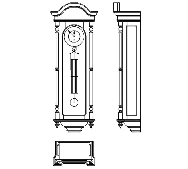Grandfather Clock, : Grandfather Clock Furniture Coloring Pages