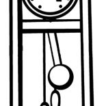 Grandfather Clock, Grandfather Pendulum Clock Coloring Pages: Grandfather Pendulum Clock Coloring Pages