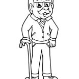 Grandfather, Handsome Grandfather Coloring Pages: Handsome Grandfather Coloring Pages