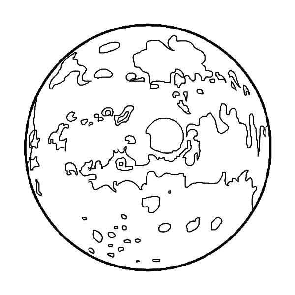 Mars, : How to Draw Planet Mars Coloring Pages