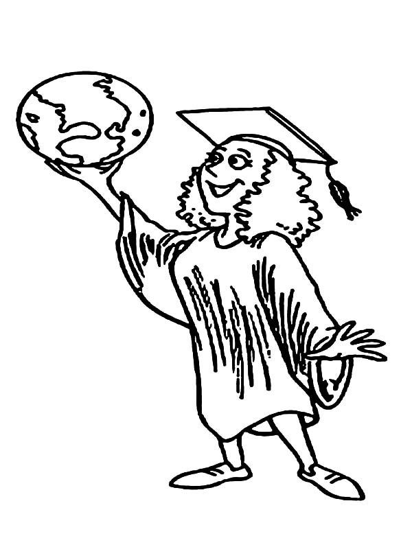 Graduation, : I Can Conquer the World After My Graduation Coloring Pages