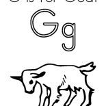 Goat, Letter G Is For Goat Coloring Pages: Letter G is for Goat Coloring Pages