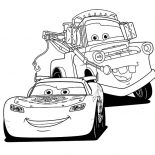 Mater, Lightning McQueen And Tow Mater Coloring Pages: Lightning McQueen and Tow Mater Coloring Pages