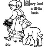 Mary Had a Little Lamb, Mary Had A Little Lamb Coloring Pages For Kids: Mary Had a Little Lamb Coloring Pages for Kids