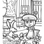Masha And The Bear, Masha And The Bear Rabbit Caught In The Act Coloring Pages: Masha and the Bear Rabbit Caught in the Act Coloring Pages