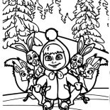 Masha And The Bear, Masha And The Bear And Friends Coloring Pages: Masha and the Bear and Friends Coloring Pages