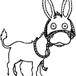 Mexican Donkey, Mexican Donkey Is Surprised Coloring Pages: Mexican Donkey is Surprised Coloring Pages