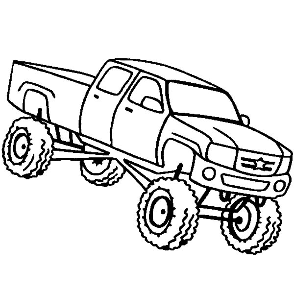 Monster Jam, : Monster Jam Jumping Truck Coloring Pages