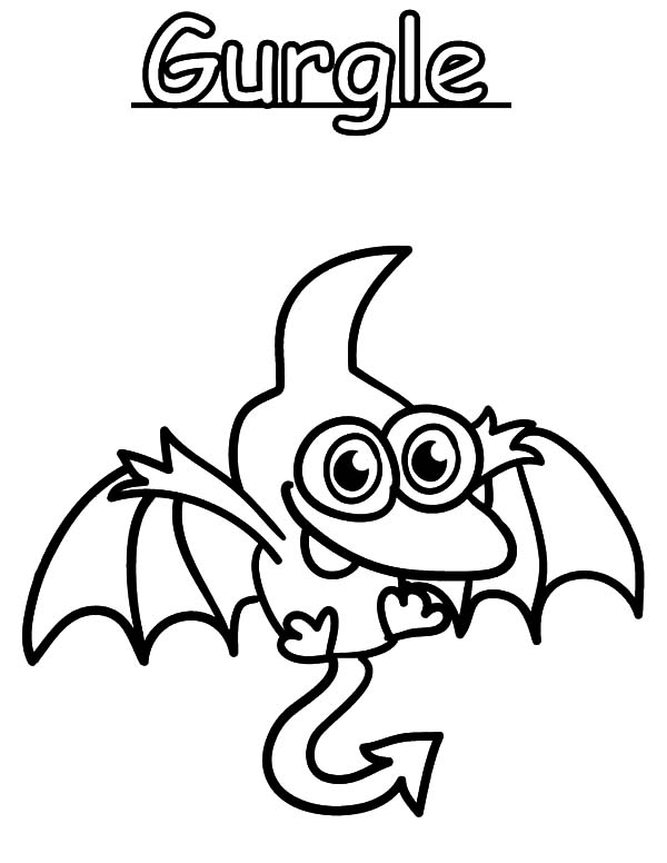 Moshi, : Moshi Monster Gurgle Coloring Pages