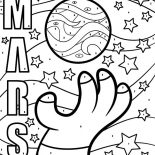Mars, Planet Mars Space Object Coloring Pages: Planet Mars Space Object Coloring Pages