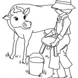 Milking Cow, Put Little Chair Before Milking Cow Coloring Pages: Put Little Chair Before Milking Cow Coloring Pages