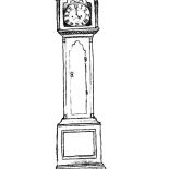 Grandfather Clock, Sketch Of Grandfather Clock Coloring Pages: Sketch of Grandfather Clock Coloring Pages