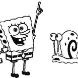 Gary, Spongebob And His House Pet Gary The Snail Coloring Pages: Spongebob and His House Pet Gary the Snail Coloring Pages