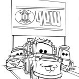 Mater, Tow Mater Loved By His Friends Coloring Pages: Tow Mater Loved by His Friends Coloring Pages