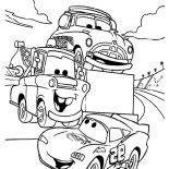 Mater, Tow Mater Say Hallo To McQueen Coloring Pages: Tow Mater Say Hallo to McQueen Coloring Pages
