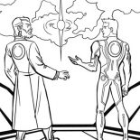 Tron, Tron Legacy Kevin And Sam Flynn Coloring Pages: Tron Legacy Kevin and Sam Flynn Coloring Pages