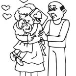 Grandfather, Valentine For Grandfather And Grandmother Coloring Pages: Valentine for Grandfather and Grandmother Coloring Pages