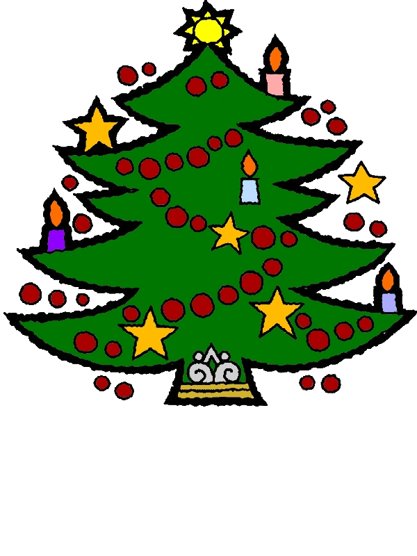 Awesome Christmas Trees Decorated With Candles Coloring Pages by years old Jose D  August  