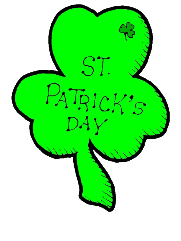 Celebrating St Patricks Day With Four Leaf Clover Coloring Page by years old Seth M  Perkins  