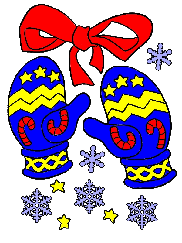 Christmas Mittens Coloring Pages by years old Joan S  Cole  