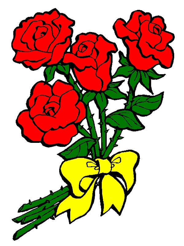 Flower Bouquet Of Roses Coloring Page by years old Bill J  Xiong  
