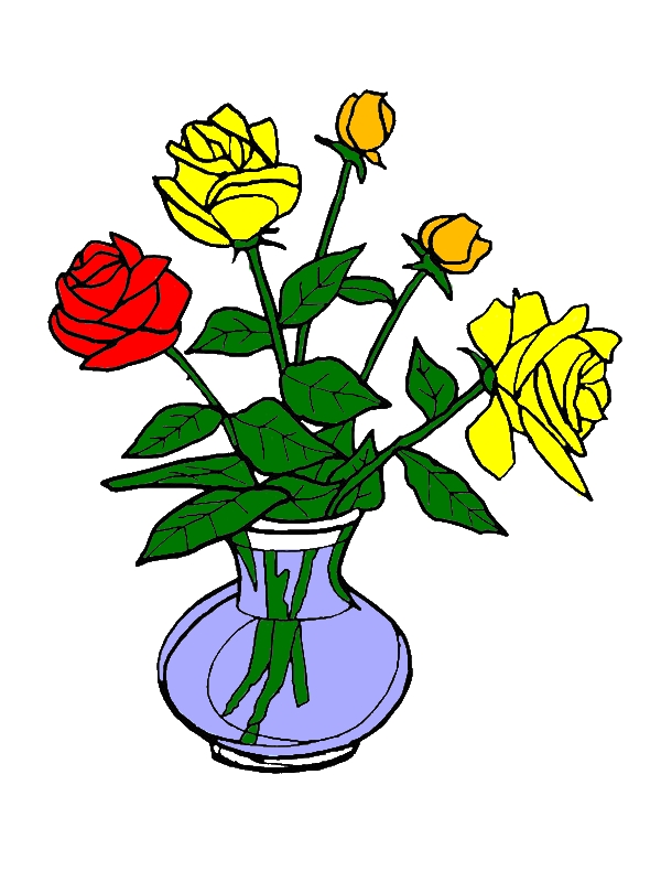 Fresh Roses For Flower Bouquet Coloring Page by years old Katherine J  Powell  