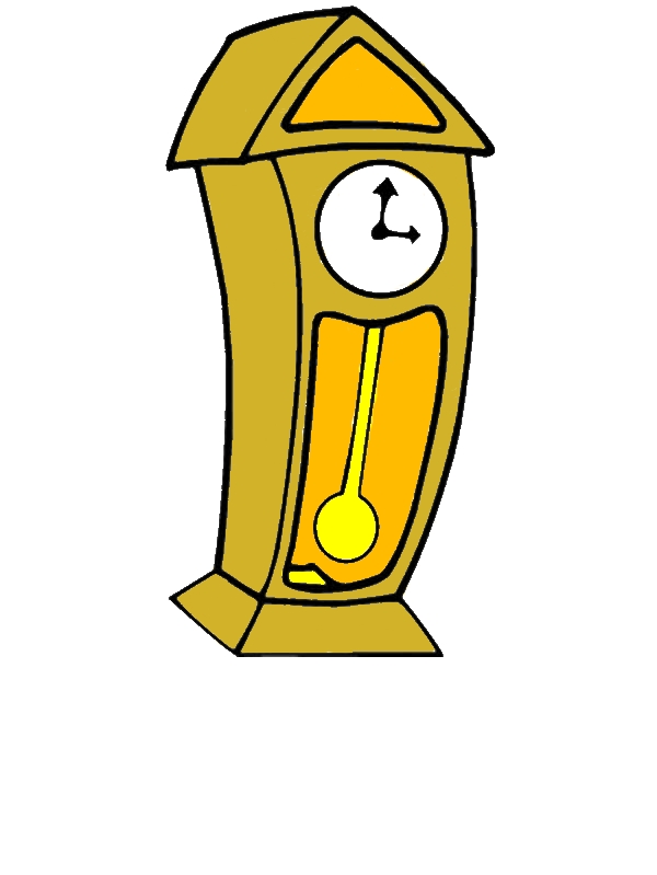 Grandfather Clock Cartoon Coloring Pages by years old Christopher C  Beauchesne  