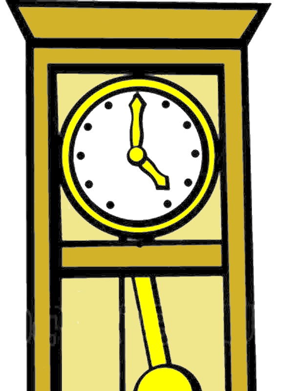 Grandfather Pendulum Clock Coloring Pages by years old Peggy H  Sabol  