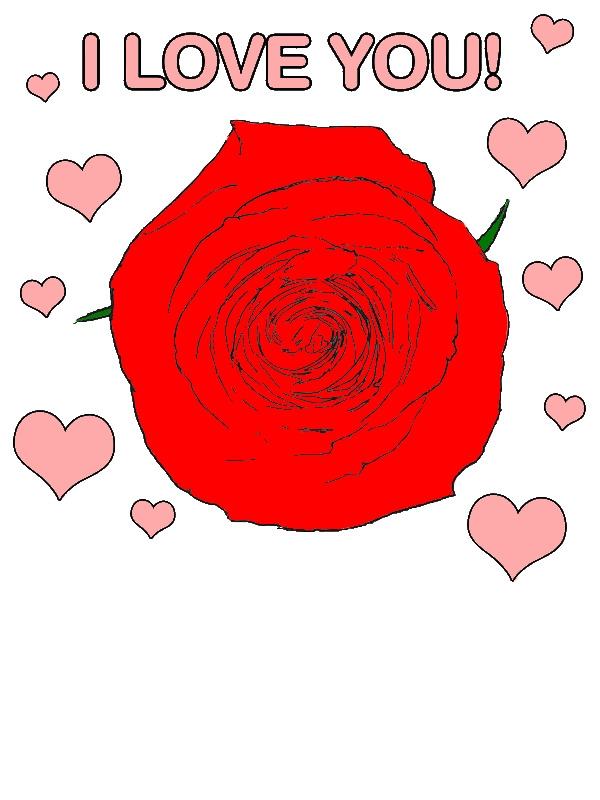 Lovely Hearts And Roses Picture Coloring Page by years old Kevin M  Lacher  